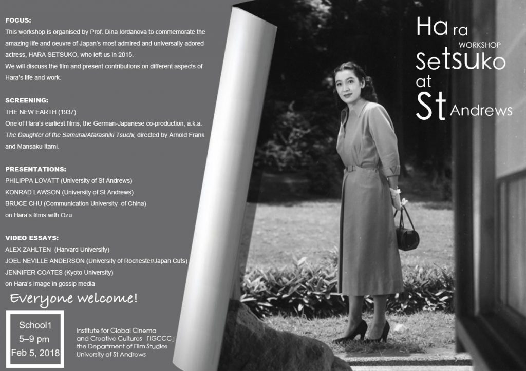 Introduction Setsuko Hara at St Andrews, and now in Frames Frames